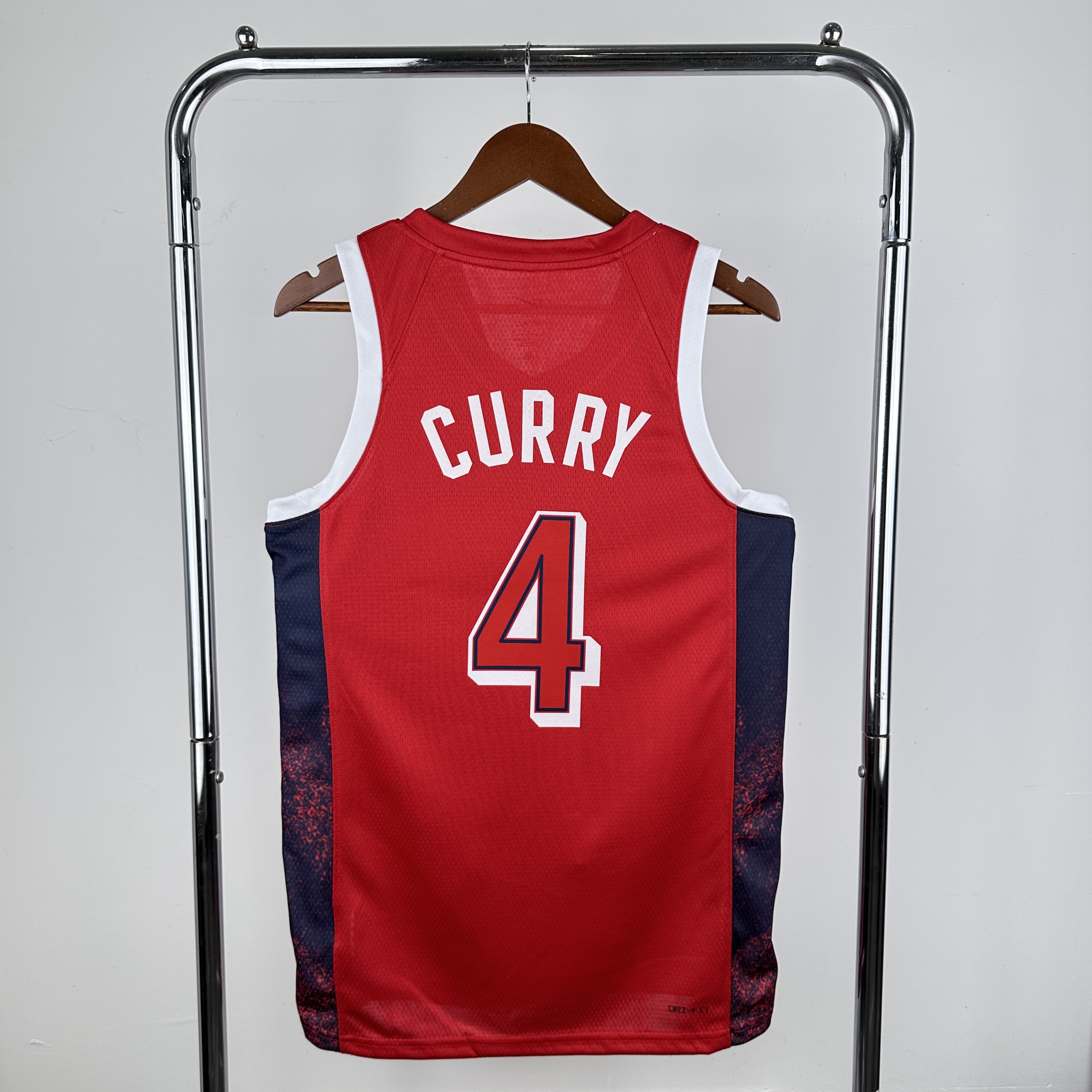 2024 Olympic USA #4 Curry Red Nike NBA Jersey-0